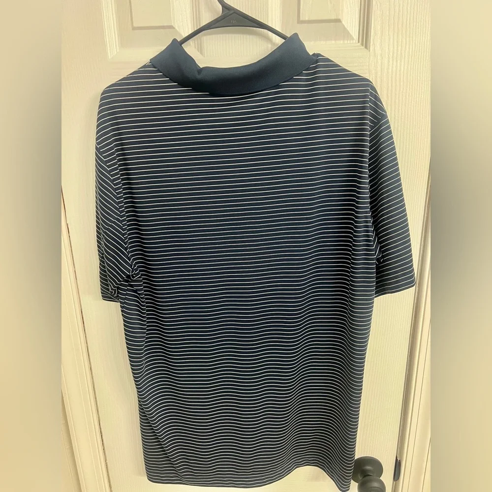 Nike Golf Polo Shirt Men’s Size Large Navy Blue Striped NWOT Dri-FIT